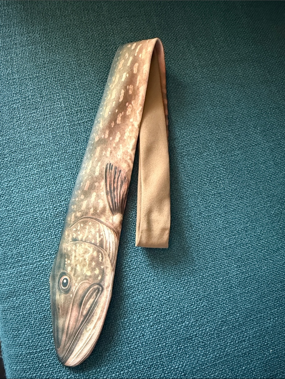 Ralph Marlin Brown and Tan Fish Print Tie